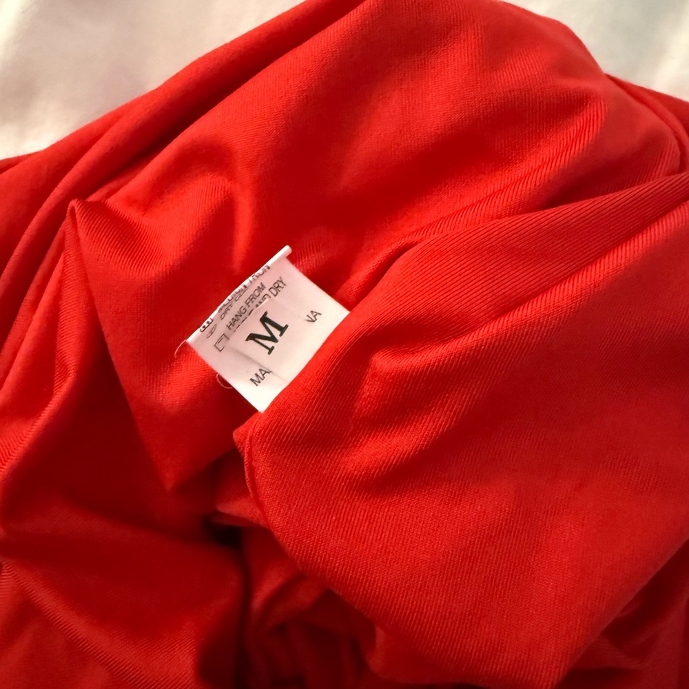 Red Ruched Mini Skirt - Picture 3 of 3